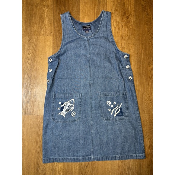 Blue J. Dresses & Skirts - Blue J Women's Large Denim Travel Casual Midi Dress Vacation Tropical Summer